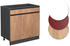VICCO Schubladenunterschrank R-Line 80 cm Anthrazit/Eiche grifflos