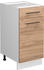 VICCO Schubladenunterschrank Fame-Line 40 cm Weiß/Eiche modern