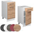 VICCO Schubladenunterschrank Fame-Line 40 cm Weiß/Eiche modern
