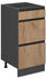 VICCO Schubladenunterschrank R-Line 40 cm Anthrazit/Eiche grifflos 3 Schubladen
