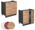 VICCO Spülenunterschrank Fame-Line 80 cm Anthrazit/Eiche modern