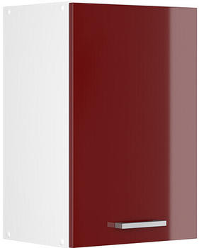 VICCO H&auml;ngeschrank R-Line 40 cm Wei&szlig;/Bordeaux-Rot Hochglanz modern