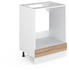 VICCO Herdschrank R-Line 60 cm Weiß/Sonoma modern