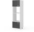 VICCO Mikrowellenschrank R-Line 60 cm Weiß/Anthrazit Hochglanz modern halboffen