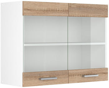 VICCO Glash&auml;ngeschrank R-Line 80 cm Wei&szlig;/Sonoma modern