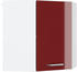 VICCO Eckhängeschrank R-Line 57 cm Weiß/Bordeaux-Rot Hochglanz modern