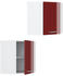 VICCO Eckhängeschrank R-Line 57 cm Weiß/Bordeaux-Rot Hochglanz modern