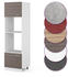 VICCO Mikrowellenschrank R-Line 60 cm Weiß/Edelgrau modern halboffen