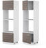 VICCO Mikrowellenschrank R-Line 60 cm Weiß/Edelgrau modern halboffen