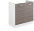 VICCO Spülenunterschrank R-Line 80 cm Weiß/Edelgrau modern