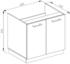 VICCO Spülenunterschrank R-Line 80 cm Weiß/Edelgrau modern