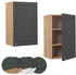 VICCO Hängeschrank Fame-Line 45 cm Eiche/Anthrazit-Gold Landhaus