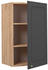 VICCO Hängeschrank Fame-Line 45 cm Eiche/Anthrazit-Gold Landhaus