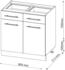 VICCO Schubladenunterschrank Fame-Line 80 cm Eiche/Grün-Gold Landhaus 2 Schubladen