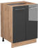 VICCO Unterschrank Fame-Line 60cm Anthrazit Hochglanz/Goldkraft