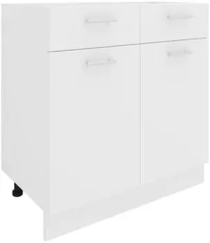VCM Unterschrank 80 cm mit Schublade Esilo Weiß