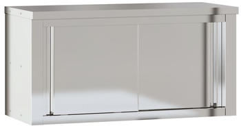 vidaXL K&uuml;chen-Wandschrank mit Schiebet&uuml;ren Edelstahl 92x40x46 cm
