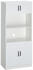 HomCom Küchenbuffet mit 2 Regalen / 2 Schränken Anti-Kipp-Gurt 70x170x40 cm Weiß