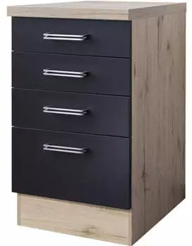 Flex-Well Schubkastenunterschrank Flex Well Santo Breite 50 cm anthrazit