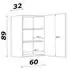 Flex-Well Hängeschrank Varo BxTxH 60 x 32 x 89 cm Front weiß matt Korpus weiß