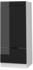 Livinity Mikrowellenschrank Fame-Line, 60 cm, Schwarz-Eiche Hochglanz/Weiß