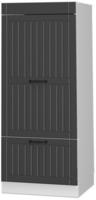 Vicco - Mikrowellenschrank Fame-line, Anthrazit Landhaus, 60 Cm