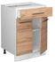 VICCO Schubladenunterschrank Fame-Line 60 cm Weiß/Eiche modern