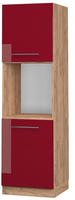 Vicco - Herdumbauschrank Fame-line, Bordeaux Hochglanz, 60 Cm Offen