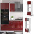 Livinity Mikrowellenschrank R-Line, 60 cm, Bordeaux Hochglanz/Weiß