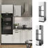 Livinity Mikrowellenschrank R-Line, 60 cm, Weiß Landhaus/Anthrazit