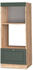 Livinity Mikrowellenschrank Fame-Line, 60 cm offen, Grün-Gold Landhaus/Goldkraft Eiche