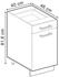 Livinity Küchenunterschrank R-Line, 40 cm ohne Arbeitsplatte, Blau-Grau/Anthrazit