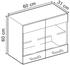 Livinity Küchenschrank Glas R-Line, 60 cm, Blau-Grau/Anthrazit