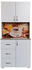HTI-Living Küchenbuffet 3 Schubladen Blanca Bistro 80x180x40 cm weiß