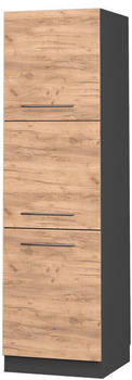 VICCO Herdumbauschrank Fame-Line 60 cm Goldkraft Eiche/Anthrazit