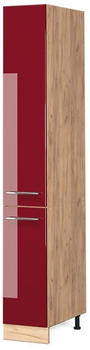 VICCO Apothekerschrank Fame-Line 30 cm Bordeaux Hochglanz/Goldkraft Eiche