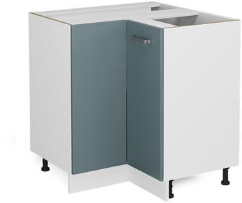 VICCO Eckschrank R-Line 75.6 cm ohne Arbeitsplatte Blau-Grau/Wei&szlig;