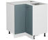VICCO Eckschrank R-Line 75.6 cm ohne Arbeitsplatte Blau-Grau/Weiß