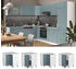 VICCO Eckschrank R-Line 75.6 cm ohne Arbeitsplatte Blau-Grau/Weiß