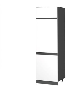 VICCO K&uuml;hlumbauschrank R-Line 60 cm J-Shape Wei&szlig;/Anthrazit