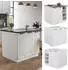 VICCO Kücheninsel Fame-Line 90 cm ohne Arbeitsplatte, Weiß Landhaus/Weiß