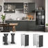 Livinity Apothekerschrank Fame-Line, 30 cm ohne Arbeitsplatte, Weiß/Dunkelgrau
