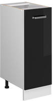Unterschrank R-line, Schwarz Hochglanz, 30 Cm Ohne Arbeitsplatte, Vicco