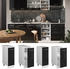 Livinity Apothekerschrank R-Line, 30 cm ohne Arbeitsplatte, Schwarz Hochglanz/Weiß