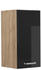 Livinity Hängeschrank R-Line, 30 cm, Schwarz Hochglanz/Goldkraft Eiche