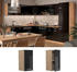 Livinity Hängeschrank R-Line, 30 cm, Schwarz Hochglanz/Goldkraft Eiche