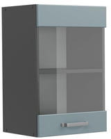 K&uuml;chenglasschrank R-line, Blau-grau, 40 Cm Vicco