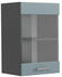Livinity Küchenschrank Glas R-Line, 40 cm, Blau-Grau/Anthrazit