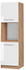 Livinity Herdumbauschrank Fame-Line, 60 cm offen, Weiß Hochglanz/Goldkraft Eiche