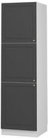 Vicco - Herdumbauschrank Fame-line, Anthrazit-gold Landhaus, 60 Cm